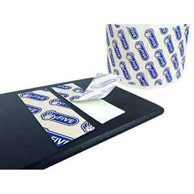 Image of Hyfive Number Plate Sticky Pads Double Sided Tape Adhesive Strips Heavy Duty Car Stickers Pack Of 12 Foam