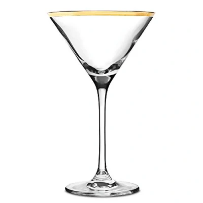 Image of Utopia City Martini Glasses Gold Rim 7.25oz/200ml, Pack of 6