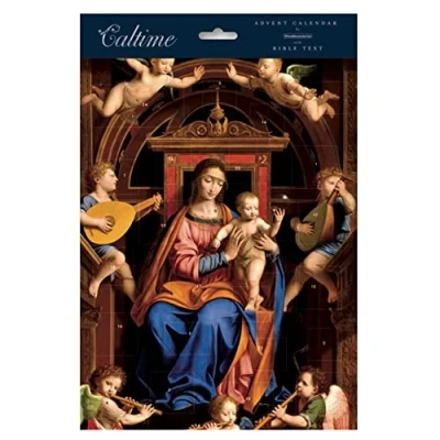 Image of Madonna Angels Religious 245 x 325 mm Caltime Traditional Advent Calendar