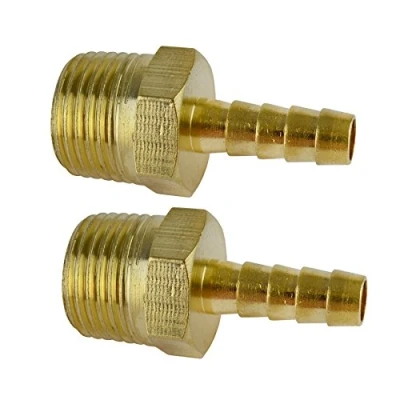 Image of 3/8&quot; BSP Thread Hose Tail for 1/4&quot; Pipe/Hose Connector Air Fitting 2 Pack FT051