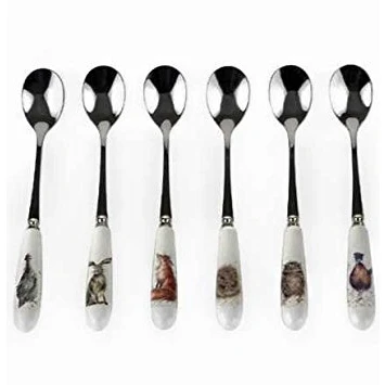 Image of Wrendale Designs Country Animal Set Of 6 Tea Spoons