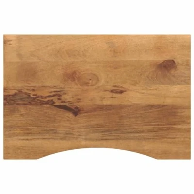 Image of vidaXL Solid Mango Wood Desk Top Table Brown 90x50cm Ideal for Office Desks, Computer Dining Tables, Rustic Charm, Unique Grain