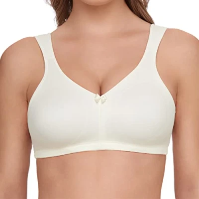 Image of Susa Topsy Women&#039;s Non wired Comfort Strain relief Bra 9756 34 46 B G, Off White (102), 46CC (Brand size : 105C)