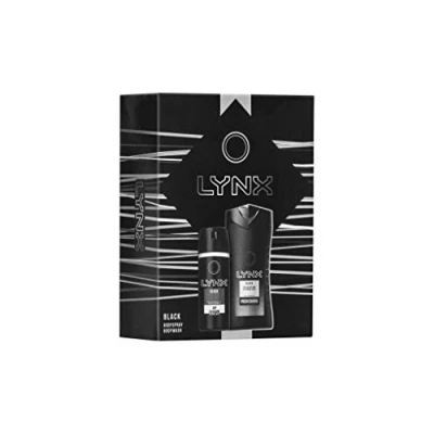 Image of Lynx Black Duo Gift Set 2019 Body Spray 150ml, Shower Gel 250m