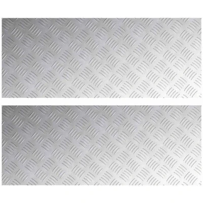 Image of vidaXL Aluminum Checker Plates 2 pcs Non Slip 100x40 cm