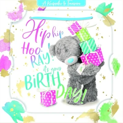 Image of Me To You Tatty Teddy 3D Luxury Keepsake Birthday Card, Hip Hooray 6 x Official Collection