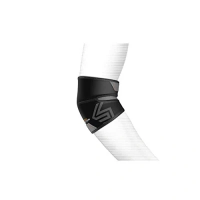 Image of Shock Doctor Elbow Compression Sleeve with Compact Coverage (Black, Large)