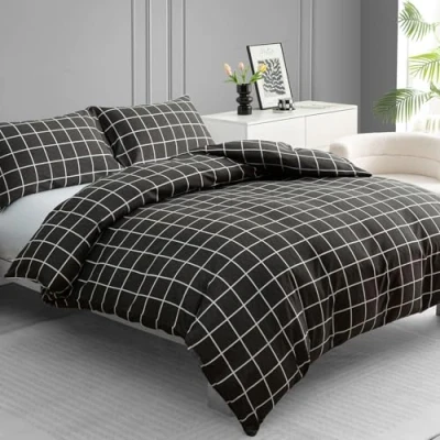 Image of Lazzaro Double Duvet Set Premium Brushed Microfiber Cover (200 x 200 cm) 3 PCs Breathable Luxury Bedding For All Seasons