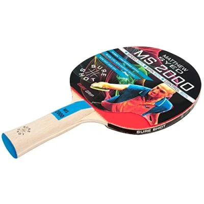 Image of Sure Shot Matthew Syed MS 2000 Table Tennis Bat, 1.0 mm Reversed Rubber