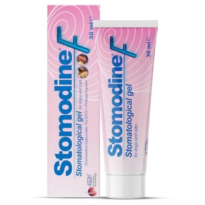 Image of ICF Stomodine F Cat &amp; Dog Toothpaste Meat Flavour Fights Plaque Bad Breath Healthy Dental Oral Hygiene Easy To Use Teeth Cleaner For Pets