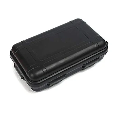 Image of Outdoor Survival Storage Box Plastic Shockproof Waterproof Container Airtight Case Carry for Activities Travel Home Use Black