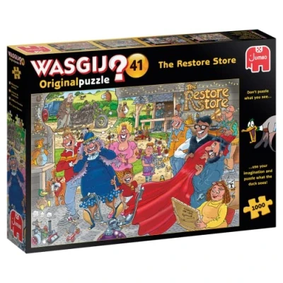 Image of Wasgij Original 41, Restore Store! 1000 Piece Jigsaw Puzzles for Adults Fun, Challenging &amp; Brainteasing Puzzle Uncover the 100% Recycled Cardboard 1000pcs Jumbo