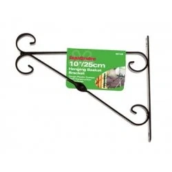 Image of Garden Hanging Basket Bracket SupaGarden 40cm/16&quot; Black