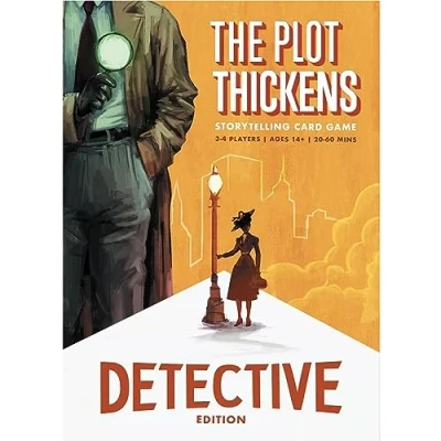 Image of Bright Eye Games The Plot Thickens: Detective Edition Card Game Ages 14+ 3 4 Players 20 60 Minutes Playing Time