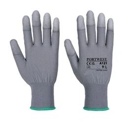 Image of Portwest PU Fingertip Glove Grey Large