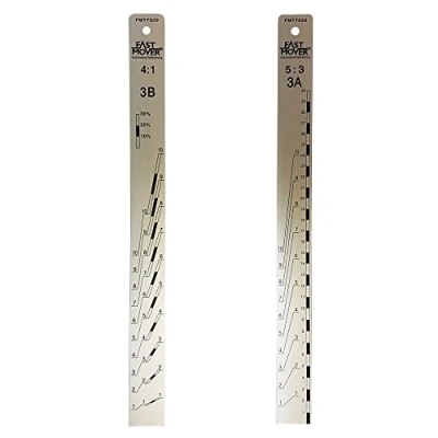 Image of Fast Mover Tools, Paint Measuring Stick, Aluminium 5:3 &amp; 4:1 Ratio, 1pc
