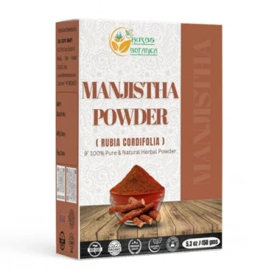 Image of Herbs Botanica 100% Natural Manjistha Root Powder (Rubia Cordifolia/Indian Maddar) 5.3 Oz / 150 Gms