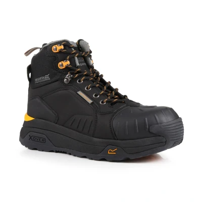 Image of Regatta Professional Men&#039;s Breathable Exofort Waterproof Safety Hiker Black, Size: UK 6