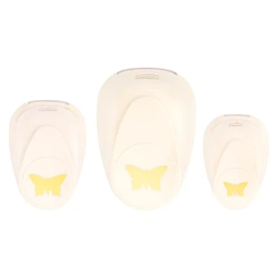 Image of Vaessen Creative Craft Paper Punch Butterflies 3 Pcs Various Sizes Circle Cutter for Crafting and Card Making