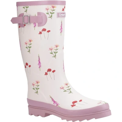 Image of Cotswold Wildflower Tall Wellingtons Pink Size 4 Female
