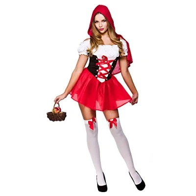 Image of Adult Womens Little Red Riding Hood Fancy Dress Costume Small (UK 10 12)