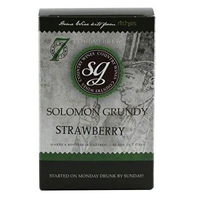 Image of Solomon Grundy Strawberry 7 Day Country Wine Kit Makes 6 Bottles (4.5 litres)