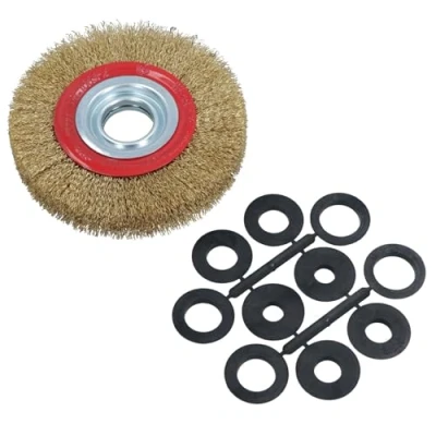 Image of Steel Wire Wheel 150mm with Brush Adapters 6&quot; and 8&quot; Bench Grinders SIL288
