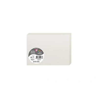 Image of Clairefontaine Ref 2477C Pollen Folded Card (Pack of 25 Sheets) 110 x 155mm Sized, 210gsm Card, Inkjet &amp; Laser Printer Compatible, Acid Free Pearl Grey