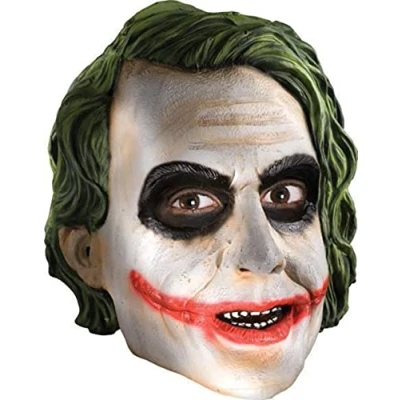 Image of Rubie&#039;s Official Adult Joker 3/4 Vinyl Mask