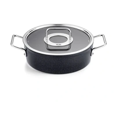 Image of Fissler Adamant/Aluminium Roasting Dish (Diameter 28 cm, 4.3 L) Stewing Pan Coated with Metal Lid Non Stick Induction