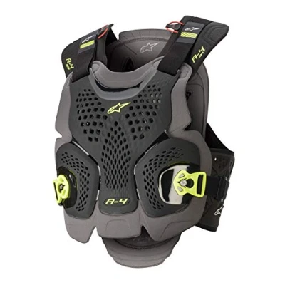 Image of Alpinestars A 4 Max Chest Protector (Black/Yellow, M/L)