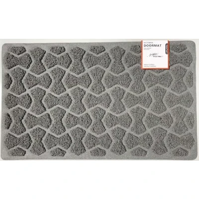 Image of Nicoman Bow Tie Shape Doormat｜Non Marking Non Slip On Hard Floors｜For Indoor or Sheltered Outdoor Use(75x44cm, GREY, Use Outdoor)