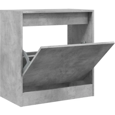 Image of vidaXL Shoe Cabinet Concrete Grey 60x34x63.5 cm Engineered Wood