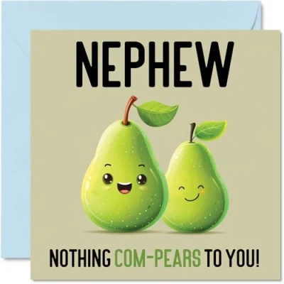 Image of Birthday Cards for Nephew Nothing Com Pears Funny Happy Card from Uncle Auntie Aunt, Gifts, 145mm x Joke Greeting Men Him