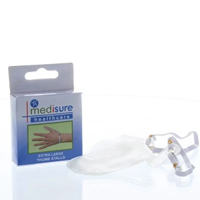 Image of 2X Extra Large Clear Plastic Thumb Stall