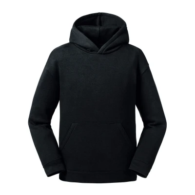 Image of Russell Athletic Childrens Unisex Kids/Childrens Authentic Hooded Sweatshirt (Black) Size 9 10Y