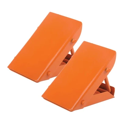 Image of Silverline Folding Steel Wheel Chocks Pair