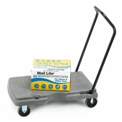 Image of 3 Position Handle Platform Trolley; 790x500x800; Castors; Grey/Black