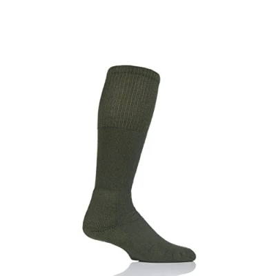 Image of 1 Pair Olive Military Boot Over the Calf Socks Men&#039;s 8.5 12 Mens Thorlos