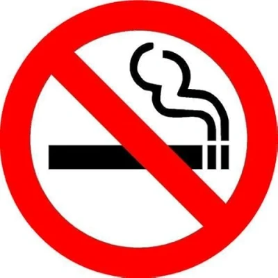 Image of No smoking Self adhesive sticker (100mm x 100mm)