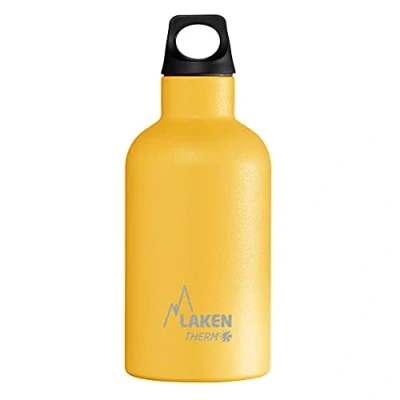 Image of LAKEN Futura 18/8 Stainless Steel Thermal Bottle with Double Wall, Yellow, 350 ml
