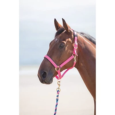 Image of Shires Topaz Nylon Pony/Horse Headcollar Pink Pony