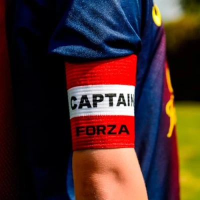 Image of FORZA Captains Armbands Adult &amp; Junior Elastic Sport Arm Band for Football, Rugby More [7 Colour Options] (Red, Junior)