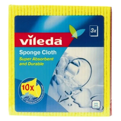 Image of Vileda Super Absorbent Sponge Cloth, Pack of 3