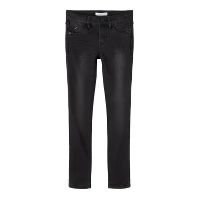 Image of Name it Nkmpete Dnmtonsons Jeans Skinny Fit for kids, Size: 13y, Black denim