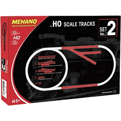 Image of MEHANO F102 Additional (30 Pcs) Ho Scale Tracks Set 2 Made in Slovenia, Multi Colour