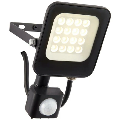Image of Saxby Guard PIR Override 10W IP65 Outdoor Flood Light Matt Black Paint