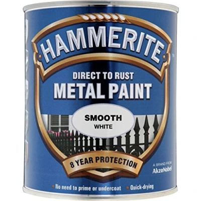 Image of Hammerite Metal Paint Smooth 750ml White