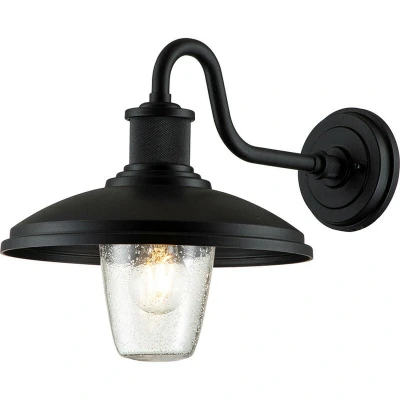 Image of Kichler Allenbury Outdoor Dome Wall Lamp Textured Black, IP44