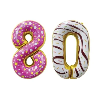 Image of Candy Number 80 Large Helium Foil Balloon Birthday Party Wedding Anniversary Decoration 101cm